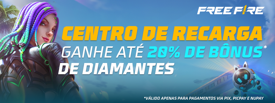 Promoção de diamantes Free Fire